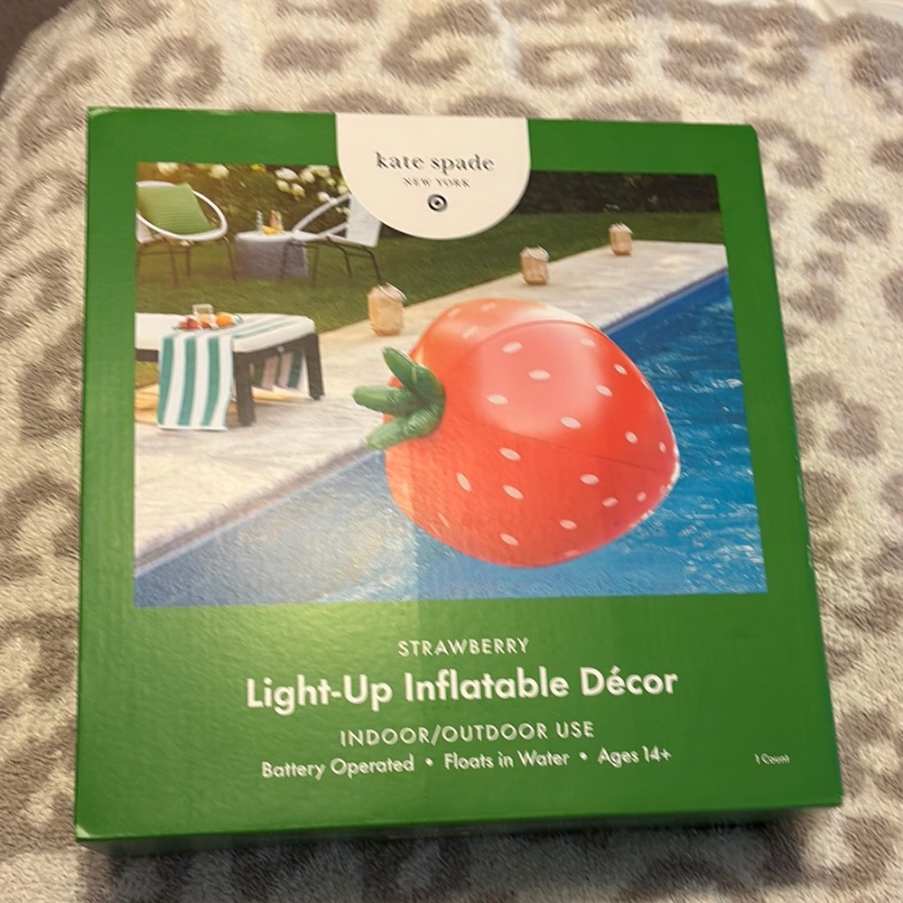 Kate Spade x Target strawberry light-up inflatable decor float